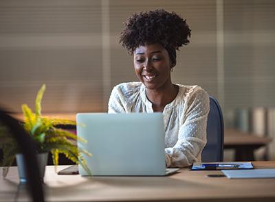 Employee on laptop